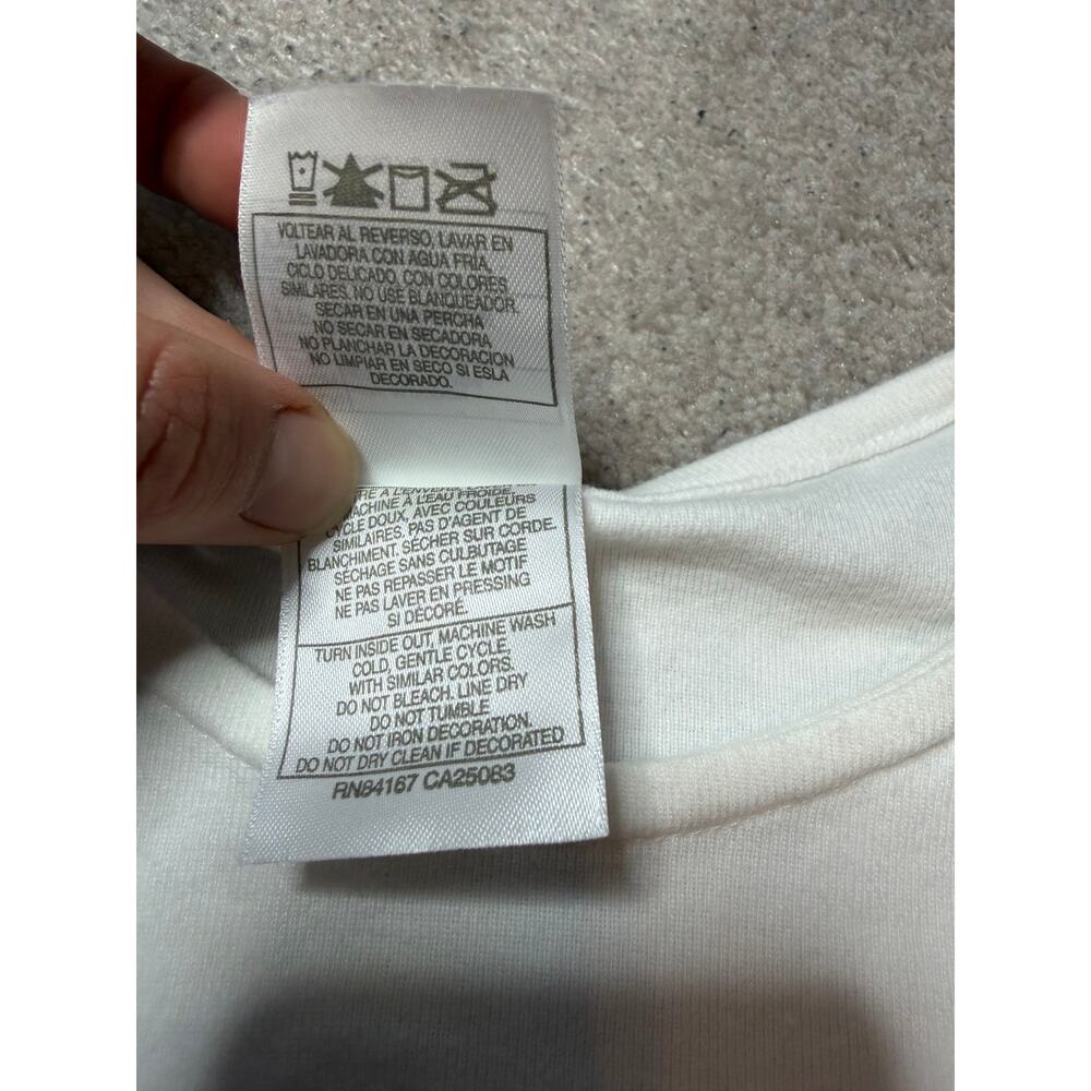 Vintage Disney Princess XXS 2/3 White Cinderella Tank Top Stained - Picture 8 of 11
